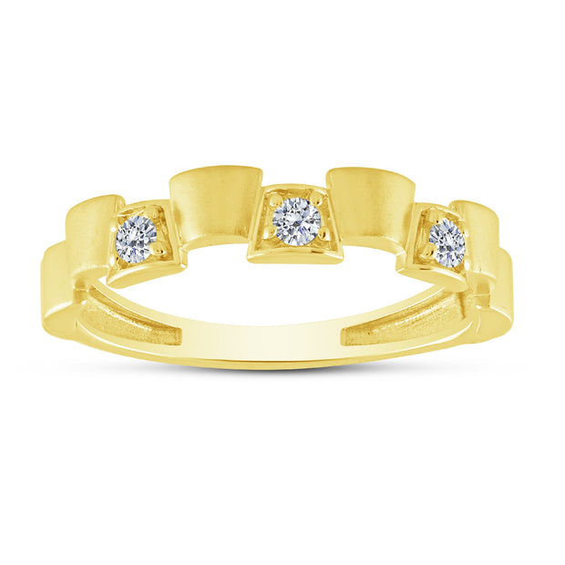 10K Yellow Gold  0.10 CTW Diamond Fashion Band