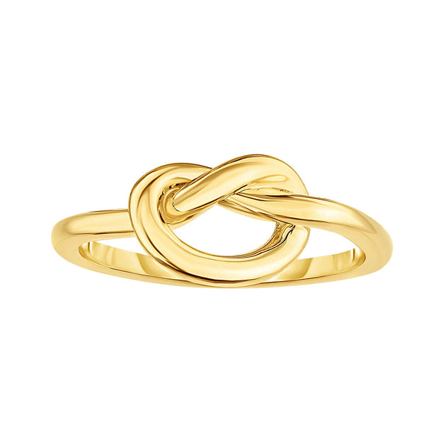 14K yellow Gold Polished Love Knot Ring
