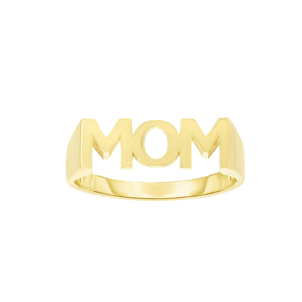 14K Gold Mom Ring
