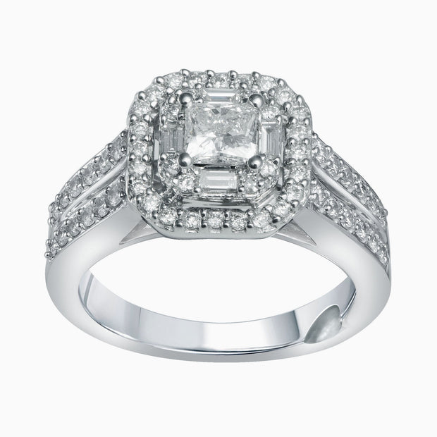 10K White Gold 0.75 Ctw Diamond ENGAGEMENT Ring