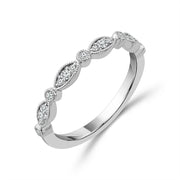 14K White Gold 0.625 Ctw Emerald Bridal Set