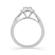 10k White Gold 3/8 Ctw Round Diamond bridal SET