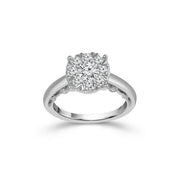 10K White Gold 3/8 CTW  Diamond Round Engagement Ring