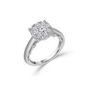 10K White Gold 3/8 CTW  Diamond Round Engagement Ring