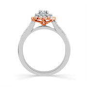 14K Two Tone 0.75 Ctw Diamond Ring