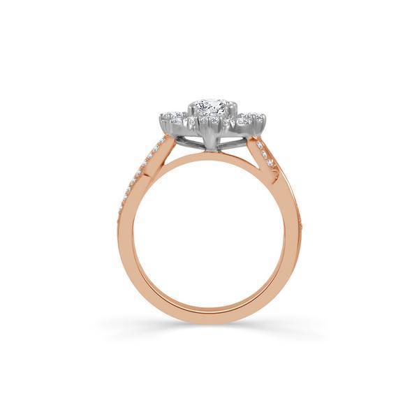 14k two tone 1.25 ctw Diamond Engagement Ring