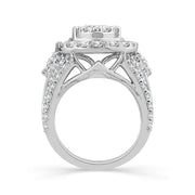 10K White Gold  4.00 CTw Diamond Oval Engagement Ring
