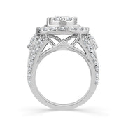 10K White Gold  4.00 CTw Diamond Oval Engagement Ring