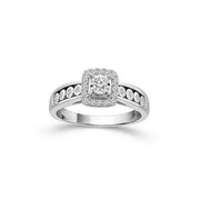 10K White Gold 0.25 CTW diamond Promise Ring