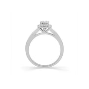 10K White Gold 0.25 CTW Cushion diamond Engagement Ring