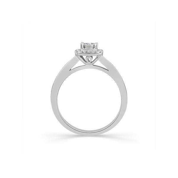 10K White Gold 0.25 CTW Cushion diamond Engagement Ring