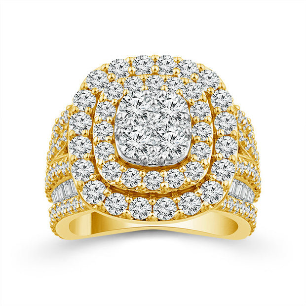 14K Yellow Gold 4 CTW Engagement Ring