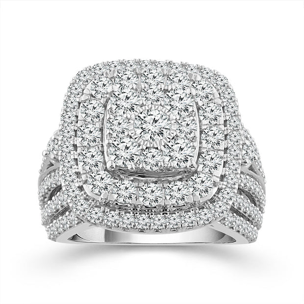 10K White Gold 3.00 CTw Diamond Engagement Ring
