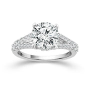 14K White Gold Lab-Grown 2.75 Ctw Round Diamond Ring