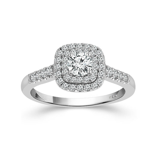 14K White Gold 1 1/2 CTW diamond Engagement Ring