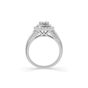 10K White Gold 2.00 CTW DIAMOND Cushion Engagement Ring