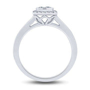 14K White Gold 0.38 CTW DIAMOND Quad Ring