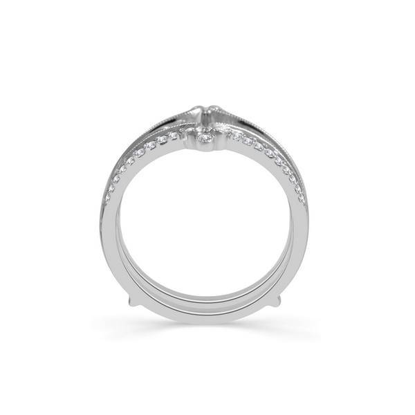 14k white gold 0.25 ctw Diamond Ring Guard