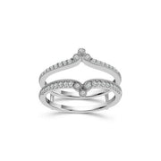 14k white gold 0.25 ctw Diamond Ring Guard