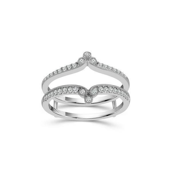 14k white gold 0.25 ctw Diamond Ring Guard