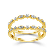 14KT Yellow Gold 1/6 CTW diamond ring guard