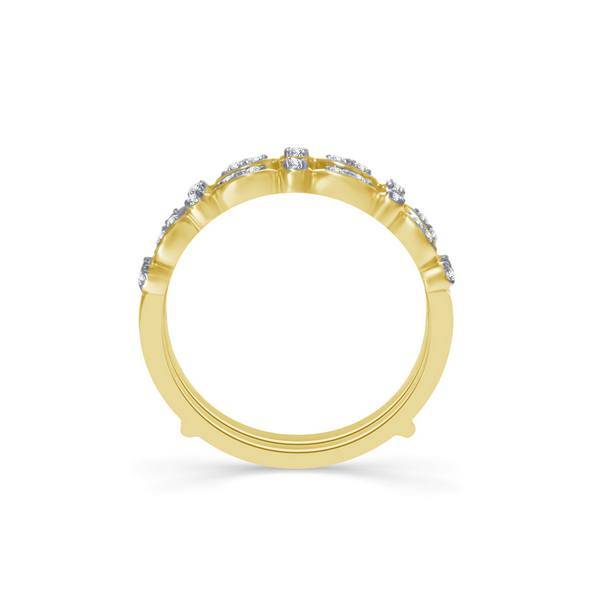 14KT Yellow Gold 1/6 CTW diamond ring guard