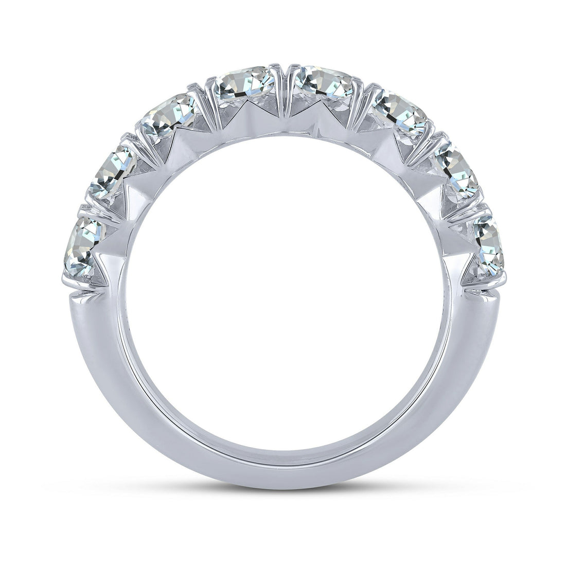 14K White Gold 2.00 ctw Lab-Grown Diamond 8 Stones Band