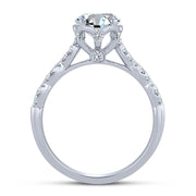 14K White Gold 2.33 CTW Lab-Grown Diamond Oval Engagement Ring