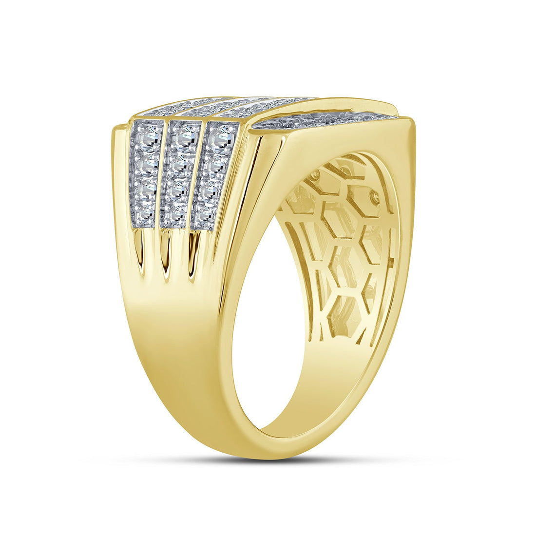 14K Yellow Gold 2.00 ctw Lab Grown Diamond Mens Ring