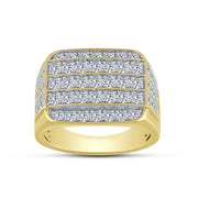 14K Yellow Gold 2.00 CTW Lab-Grown Diamond Mens Ring