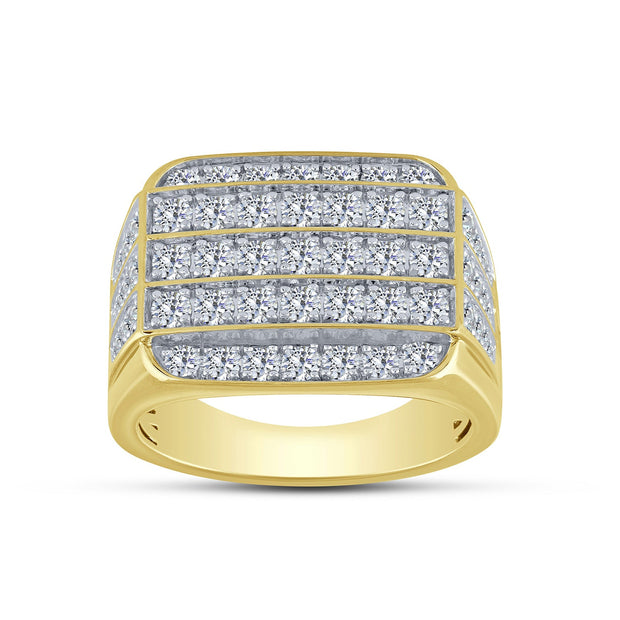 14K Yellow Gold 2.00 CTW Lab-Grown Diamond Mens Ring