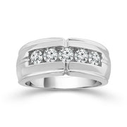 10K White Gold 1.00 Ctw diamond Men's Band