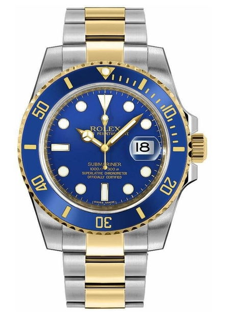 Rolex Subamariner Two Tone  Blue dial and Blue Ceramic 40mm