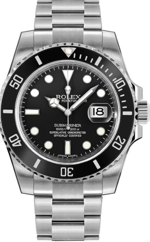 Rolex Submariner Black Steel Ceramic Bezel