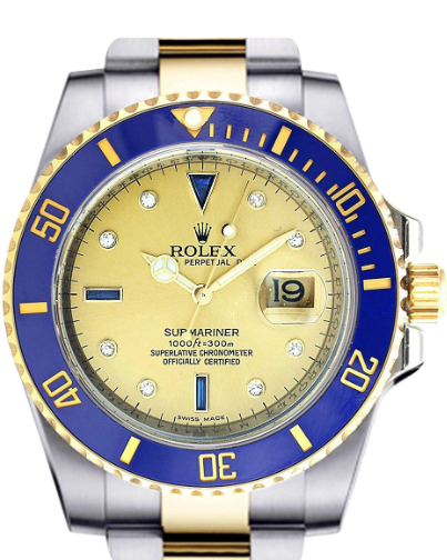 Rolex Submariner Stainless Steel Two tone 40MM  Blue Bezel
