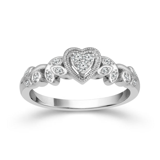 925 Silver 1/8 CTW Promise Ring