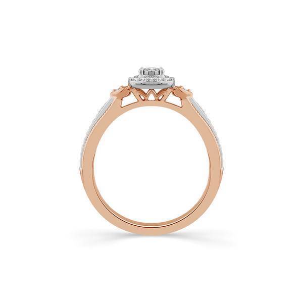 10K Two-Tone 1/8 CTW Diamond Promise Ring