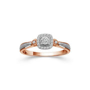 10K Two-Tone 1/8 CTW Diamond Promise Ring