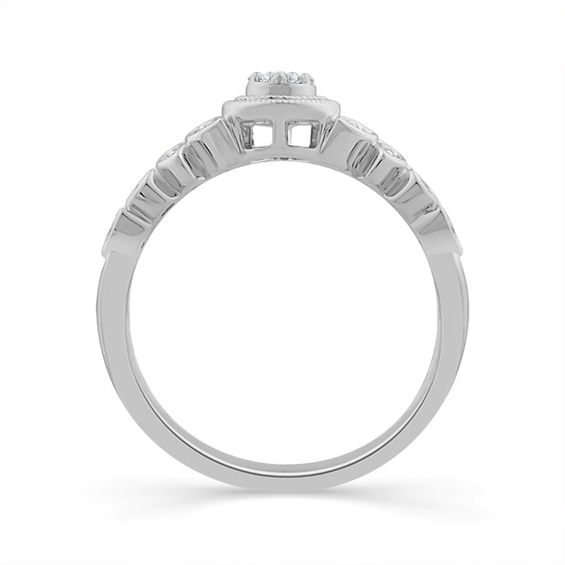 925 Silver 0.125 Ctw Promise Ring