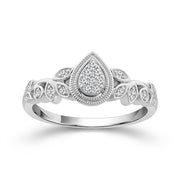 925 Silver 0.125 Ctw Promise Ring