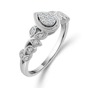 925 Silver 0.125 Ctw Promise Ring