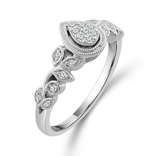 925 Silver 0.125 Ctw Promise Ring