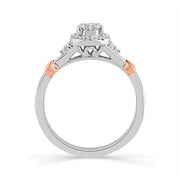 10K White Gold 1/4 CTW Pear shape PROMISE RING