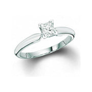 14K WHITE GOLD 0.5 CTW princess DIAMOND Solitaire Ring