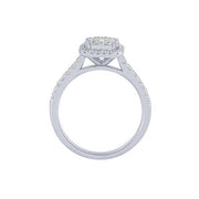 14k white gold 0.77 ctw Diamond Halo Engagement Ring