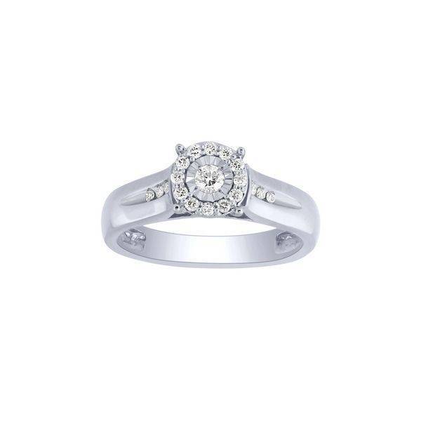 10K White Gold 0.20 CTW Round ENGAGEMENT RING