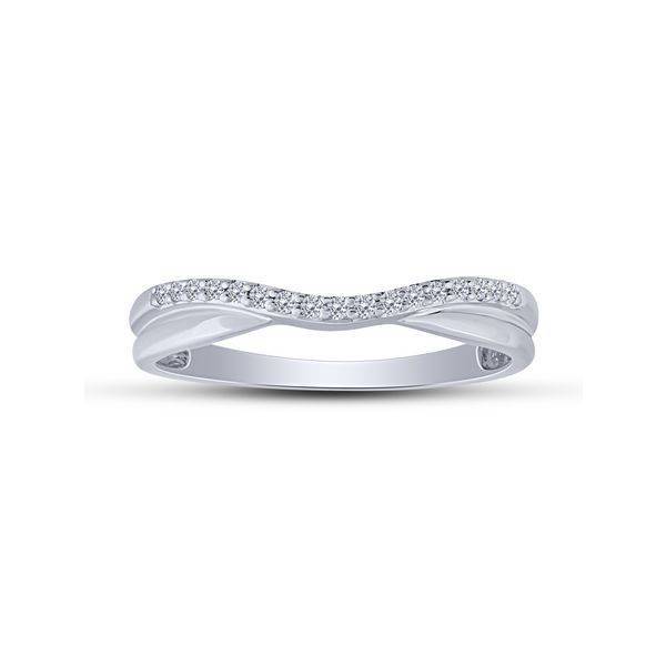 14k white gold 0.10 ctw Diamond Anniversary Band