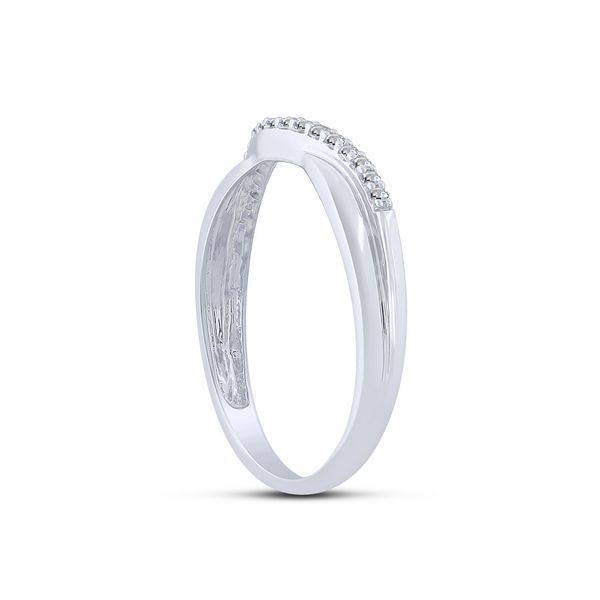 14k white gold 0.10 ctw Diamond Anniversary Band