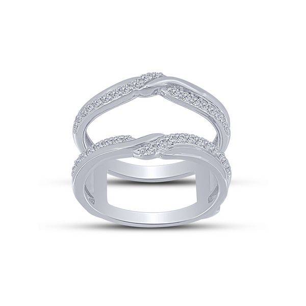14k white gold 0.40 ctw Diamond ring guard