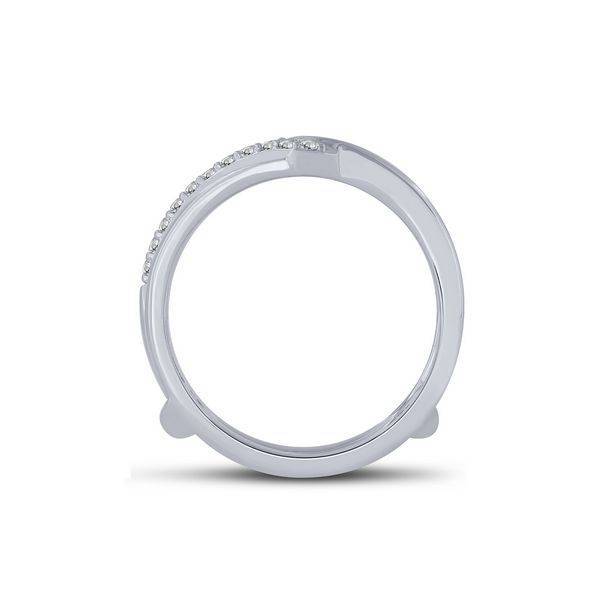 14K White Gold 0.40 ctw Diamond Ring Guard